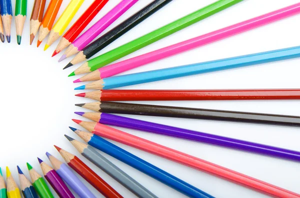 Lápices de colores en concepto de creatividad —  Fotos de Stock