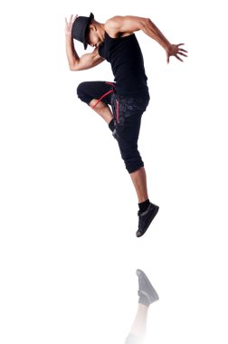 beyaz izole kas dansçı