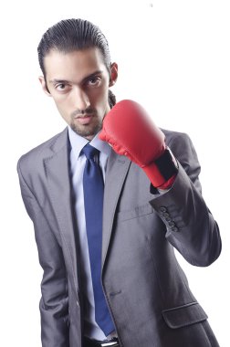 işadamı beyaz boks konsepti
