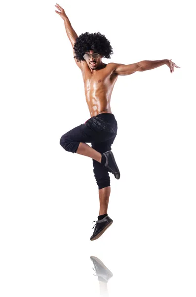 白で隔離される筋肉のダンサー — ストック写真