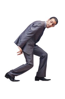 genç işadamı görünmez engelleri bastırıyor