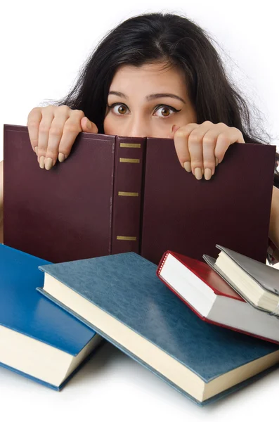 Estudante se preparando para os exames — Fotografia de Stock