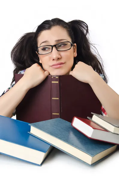 Estudiante preparándose para los exámenes — Foto de Stock