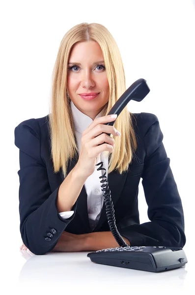Businesswoman talking on the phone — Stock Photo, Image