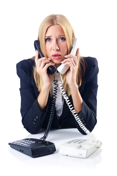 Mulher de negócios falando ao telefone — Fotografia de Stock