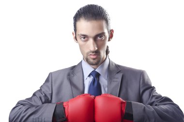 işadamı beyaz boks konsepti