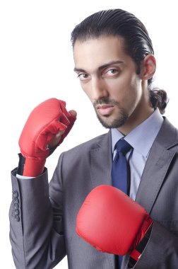 işadamı beyaz boks konsepti