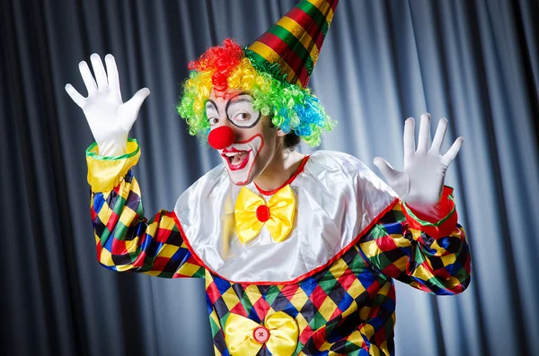 Смішний клоун у студійній зйомці — стокове фото