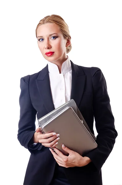 Woman businessman isolated on the white — Stock Photo, Image