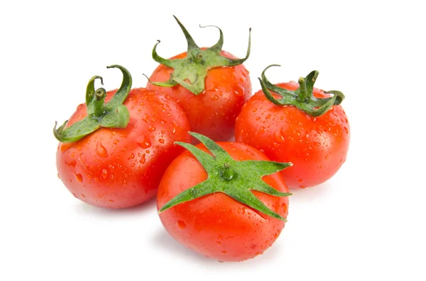 Tomates fraîches isolées sur le blanc — Photo