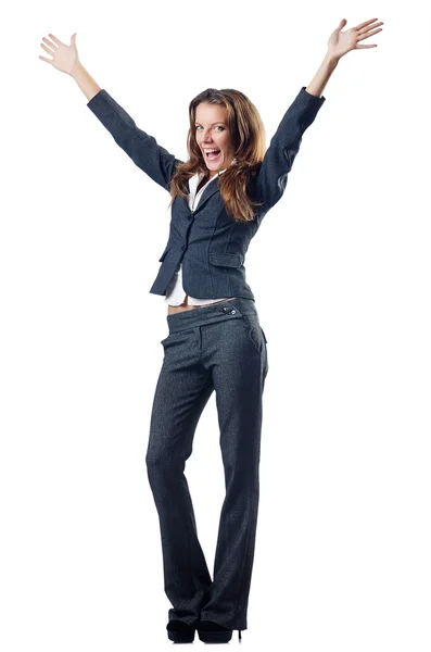 Businesswoman isolated on the white — Stock Photo, Image