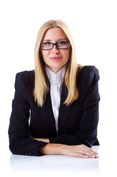 Businesswoman isolated on the white — Stock Photo, Image