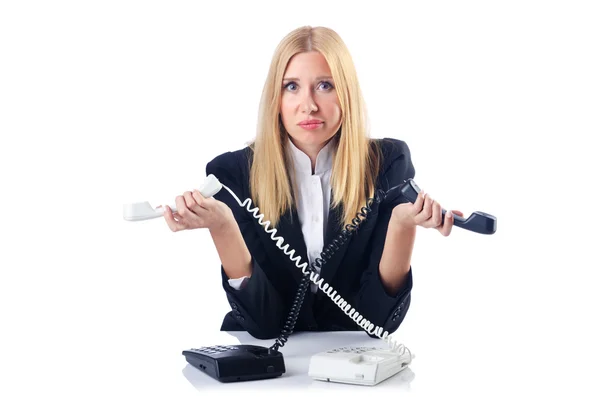 Mulher de negócios falando ao telefone — Fotografia de Stock