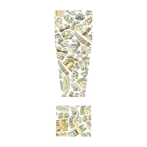 Signs made from dollar stacks — Stock Photo, Image