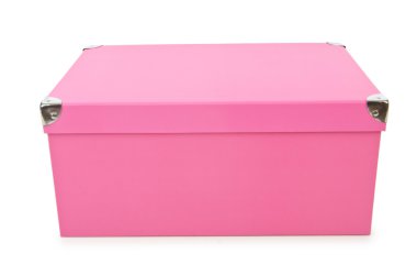 pembe giftboxes üzerinde beyaz izole