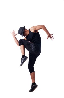 beyaz izole kas dansçı