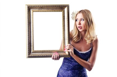 resim çerçeveleri beyaz kadınla