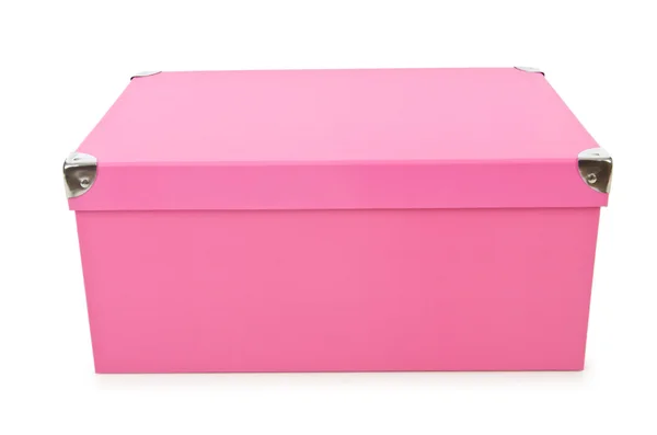 Roze giftboxes geïsoleerd op wit — Stockfoto