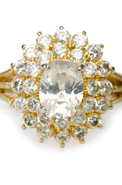 Jewellery ring isolated on white — Stock Photo, Image
