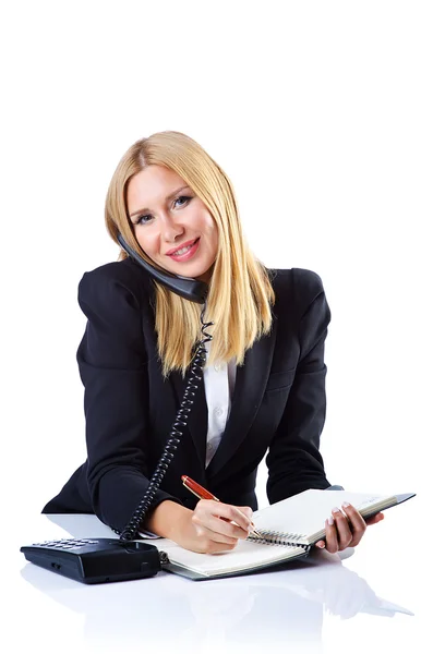 Businesswoman isolated on the white — Stock Photo, Image