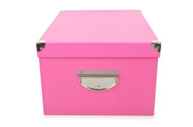pembe giftboxes üzerinde beyaz izole