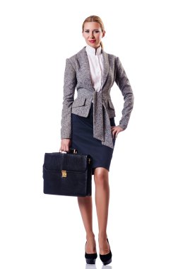 iş kadını ile beyaz evrak