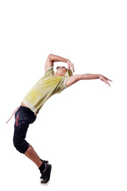 beyaz izole kas dansçı