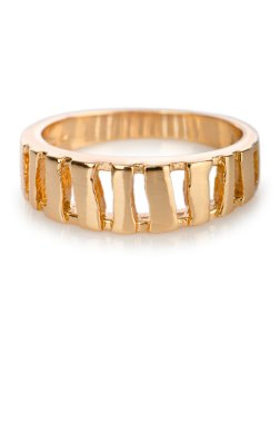 Mücevher yüzüğü beyazda izole edilmiş.