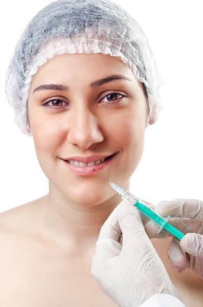 Woman under the plastic surgery — Stock Photo, Image