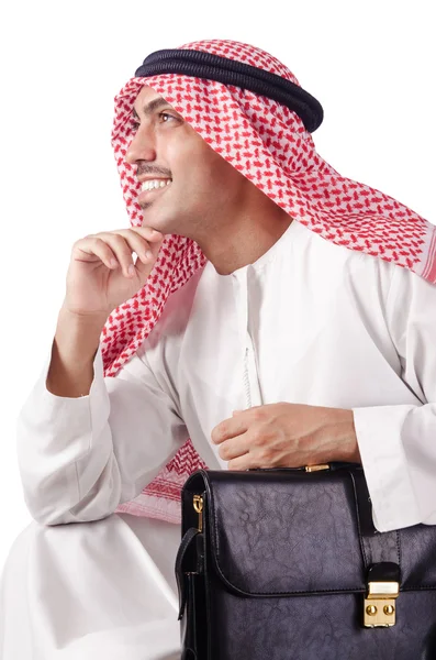 Арабский бизнесмен изолирован на белом — стоковое фото