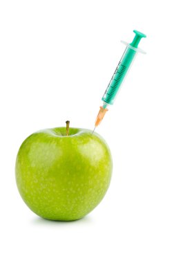 experimento con manzana y jeringas