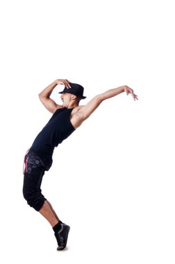 beyaz izole kas dansçı