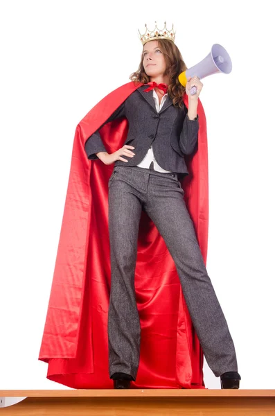 Επιχειρηματίας στην έννοια superwoman — Φωτογραφία Αρχείου