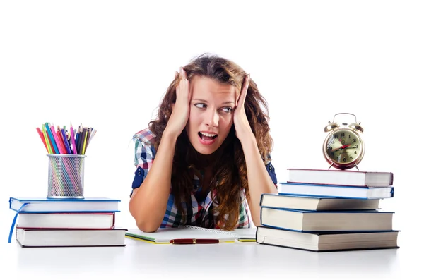 Student voorbereiding op de examens — Stockfoto