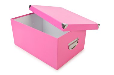 pembe giftboxes üzerinde beyaz izole
