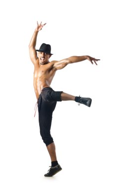Beyaz yarı çıplak dansçı