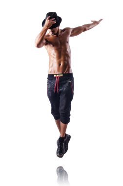 beyaz izole kas dansçı