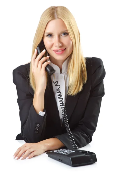 Mulher falando ao telefone — Fotografia de Stock