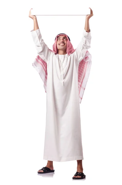 Arab man isolated on the white — Stock Photo, Image