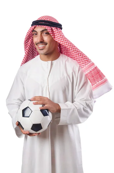 Concept arabe dans le football sur blanc — Photo