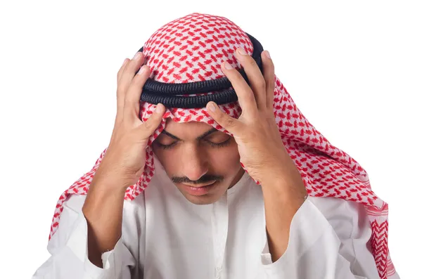 Junge Araber isoliert auf der weißen Seite — Stockfoto