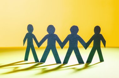 Kağıt teamworking kavram