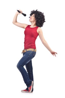 afro saçına beyaz kadınla