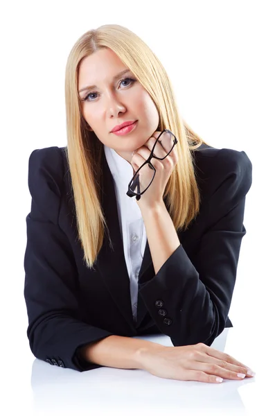 Businesswoman isolated on the white — Stock Photo, Image