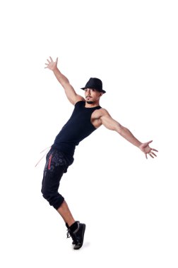 beyaz izole kas dansçı