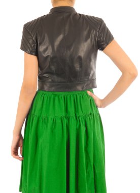 Beyaz modelli moda konsepti