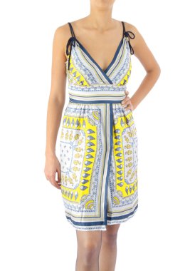 Beyaz modelli moda konsepti