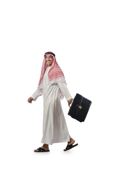 Diversity concept with arab on white — Stock Photo, Image