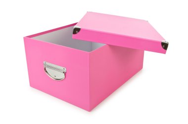pembe giftboxes üzerinde beyaz izole