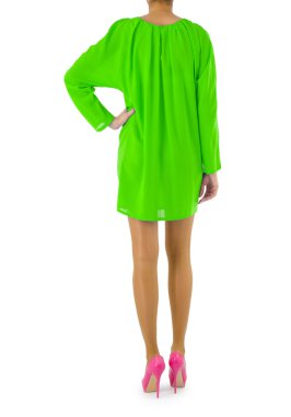 Beyaz modelli moda konsepti